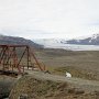 Drive to Kirkjubæjarklaustur - Old Highway Bridge Below Glacier