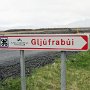 Turnoff to Gljúfrabúi Waterfall