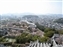 View from the upper floors of the castle over the gardens