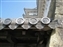 Details on the end of the lead roof tiles