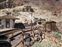 Mine train tracks at station